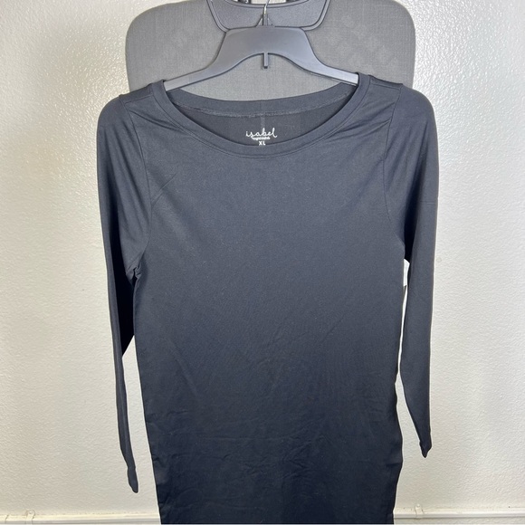 Isabel Maternity Black Sheath Dress Long Sleeve Crew Neck - Picture 3 of 8